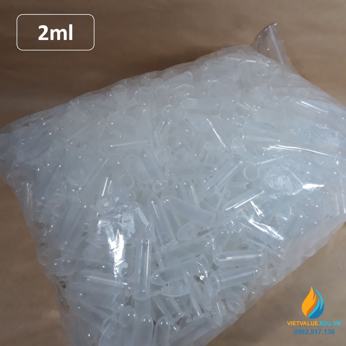 Ống eppedort dung tích 2ml, túi 1000 cái, hãng Biologix Mỹ, loại tiệt trùng hoàn toàn