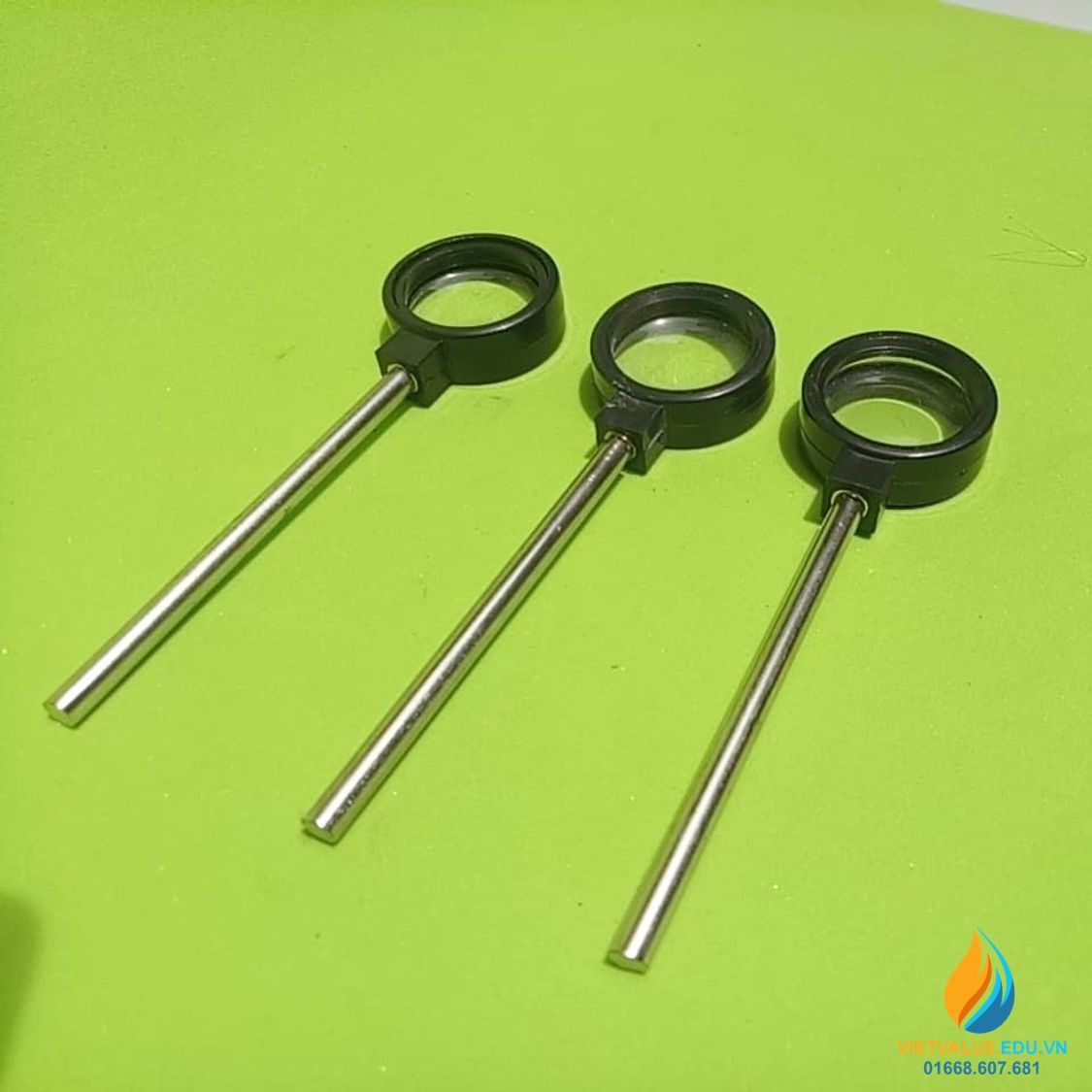 Ống kính phân kỳ, thanh cắm, đường kính 3 cm, tiêu cự 5cm