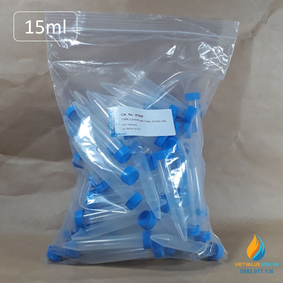 Ống facol 15ml hãng Biologix Mỹ, ống ly tâm phòng thí nghiệm