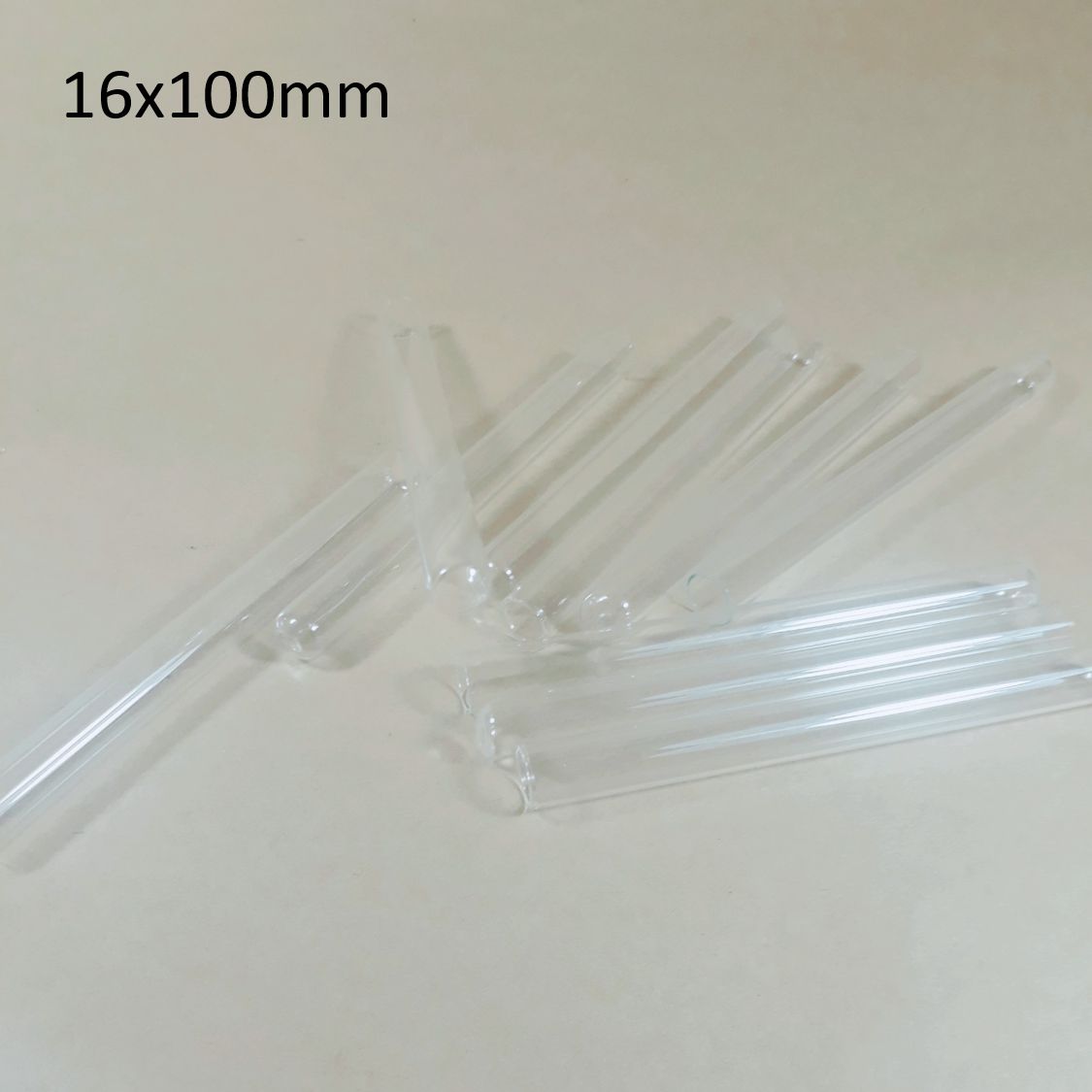 Ống nghiệm thủy tinh, không chia vạch, không nắp, 16x100mm