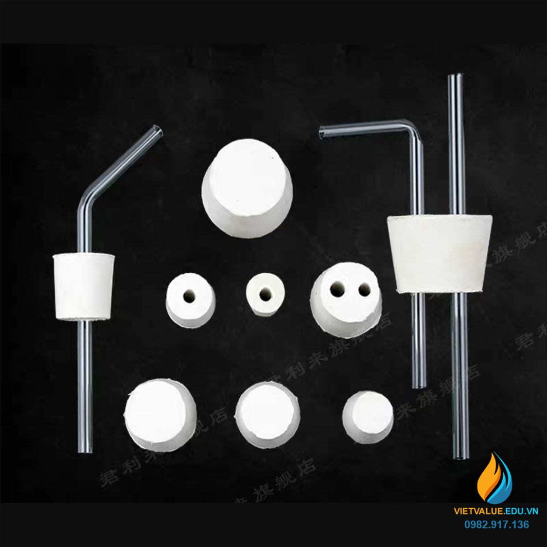 Ống dẫn thủy tinh thẳng, đường kính trong 5mm, dài 10cm