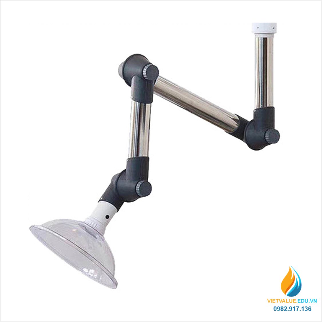 Ông xả hút bụi phổ quang bằng thép không gỉ xoay 360 độ điều chỉnh hướng