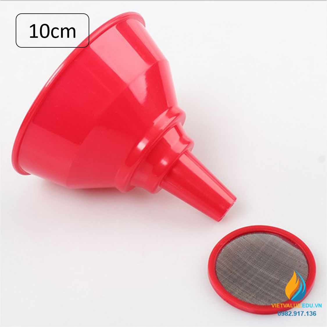 Phễu nhựa có màng lọc 10cm