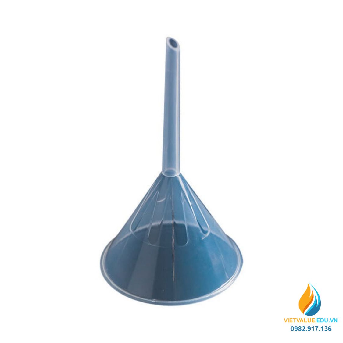 Phễu rót hóa chất, đường kính 90mm, nhựa PP trong suốt