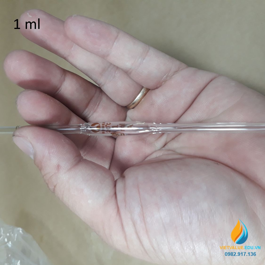 Pipet bầu thủy tinh 1ml, pipet bầu hút định lượng hút chính xác