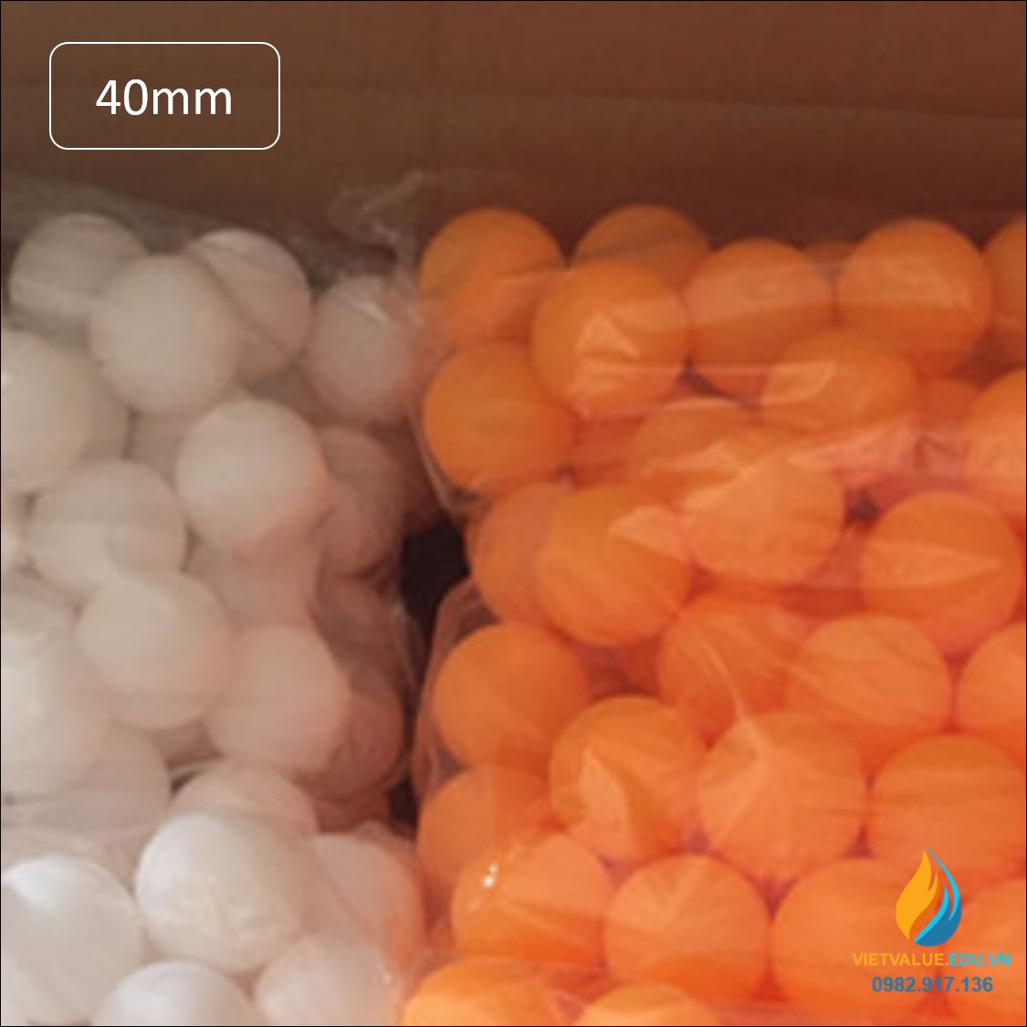 Bóng bàn đường kính 40mm, nhựa, độ cứng cao, dụng cụ thực hành stem