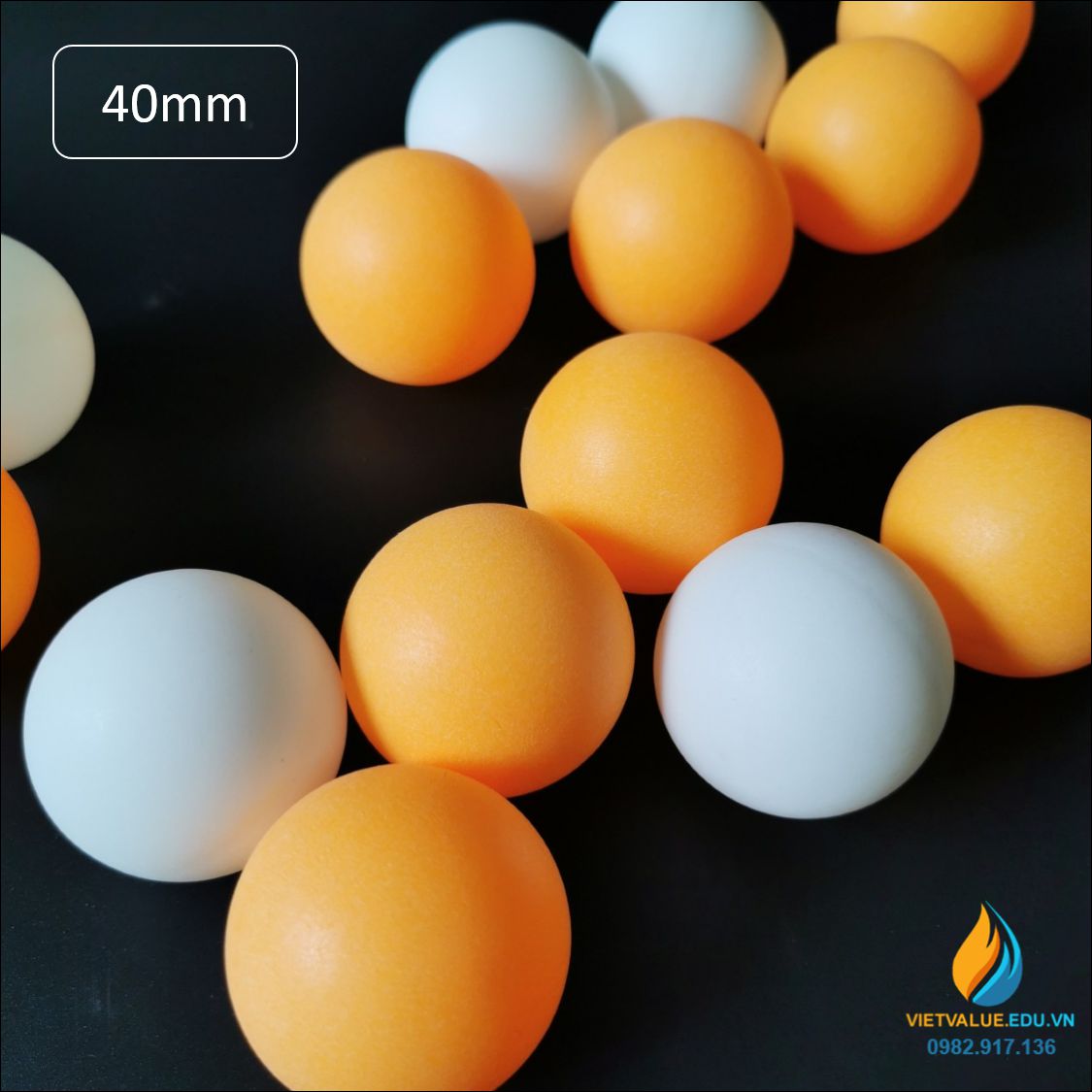 Bóng bàn đường kính 40mm, nhựa, độ cứng cao, dụng cụ thực hành stem