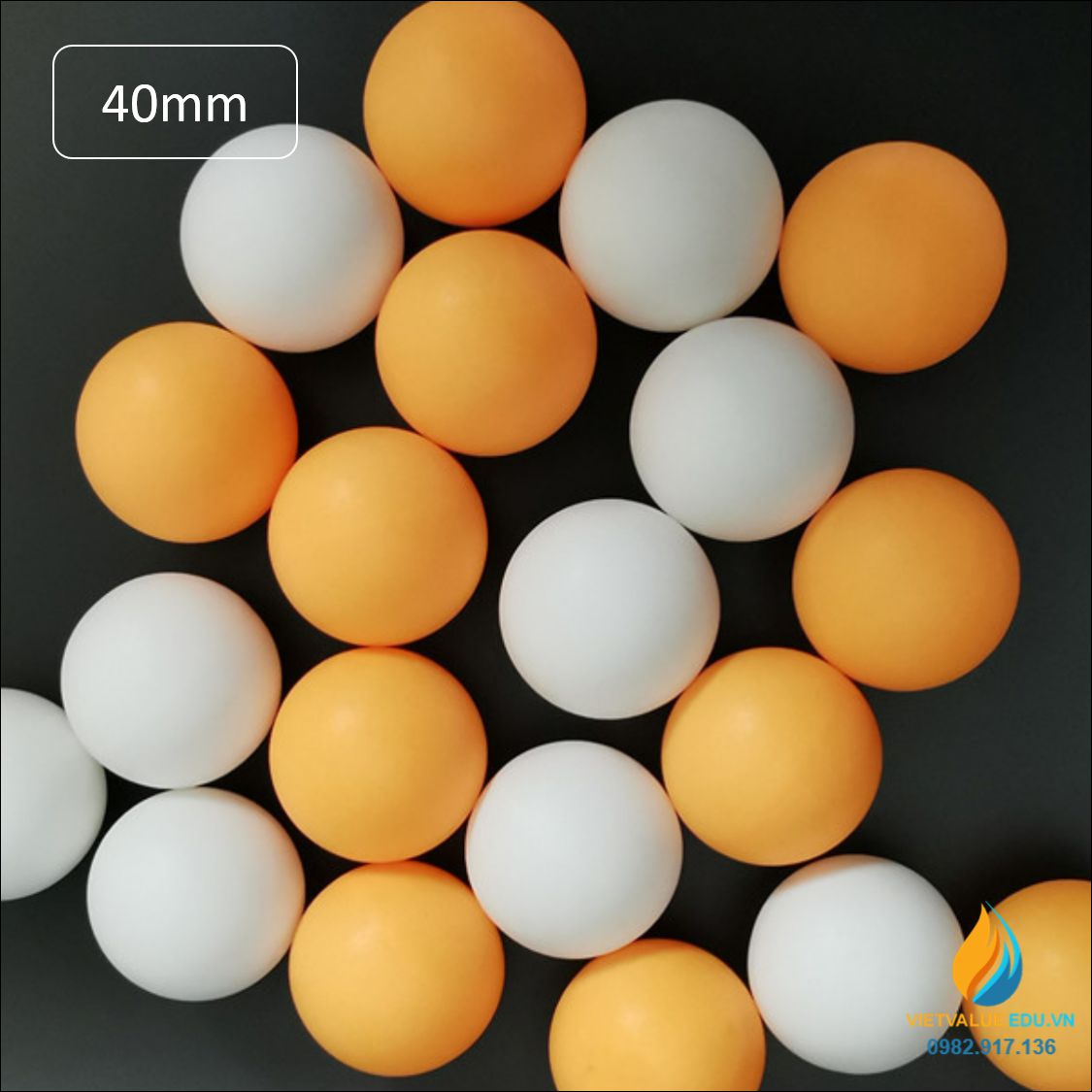 Bóng bàn đường kính 40mm, nhựa, độ cứng cao, dụng cụ thực hành stem