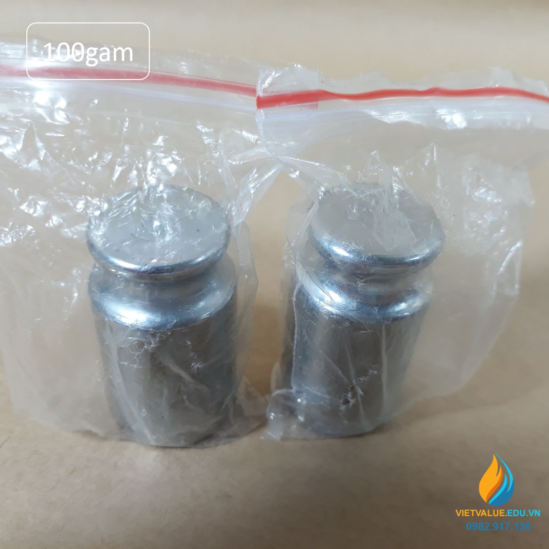 Quả nặng định lượng 100gam, quả cân 100gam độ chính xác cao