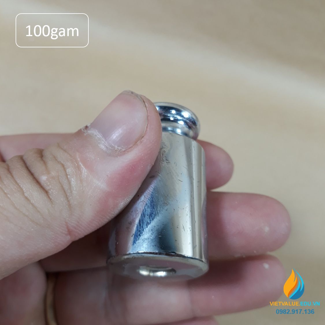 Quả nặng định lượng 100gam, quả cân 100gam độ chính xác cao