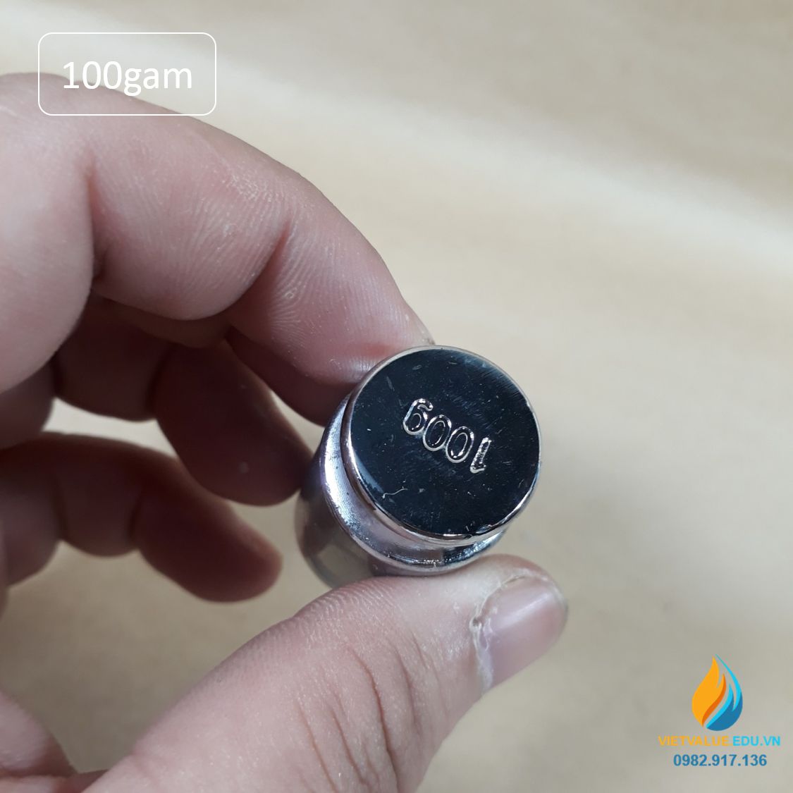 Quả nặng định lượng 100gam, quả cân 100gam độ chính xác cao