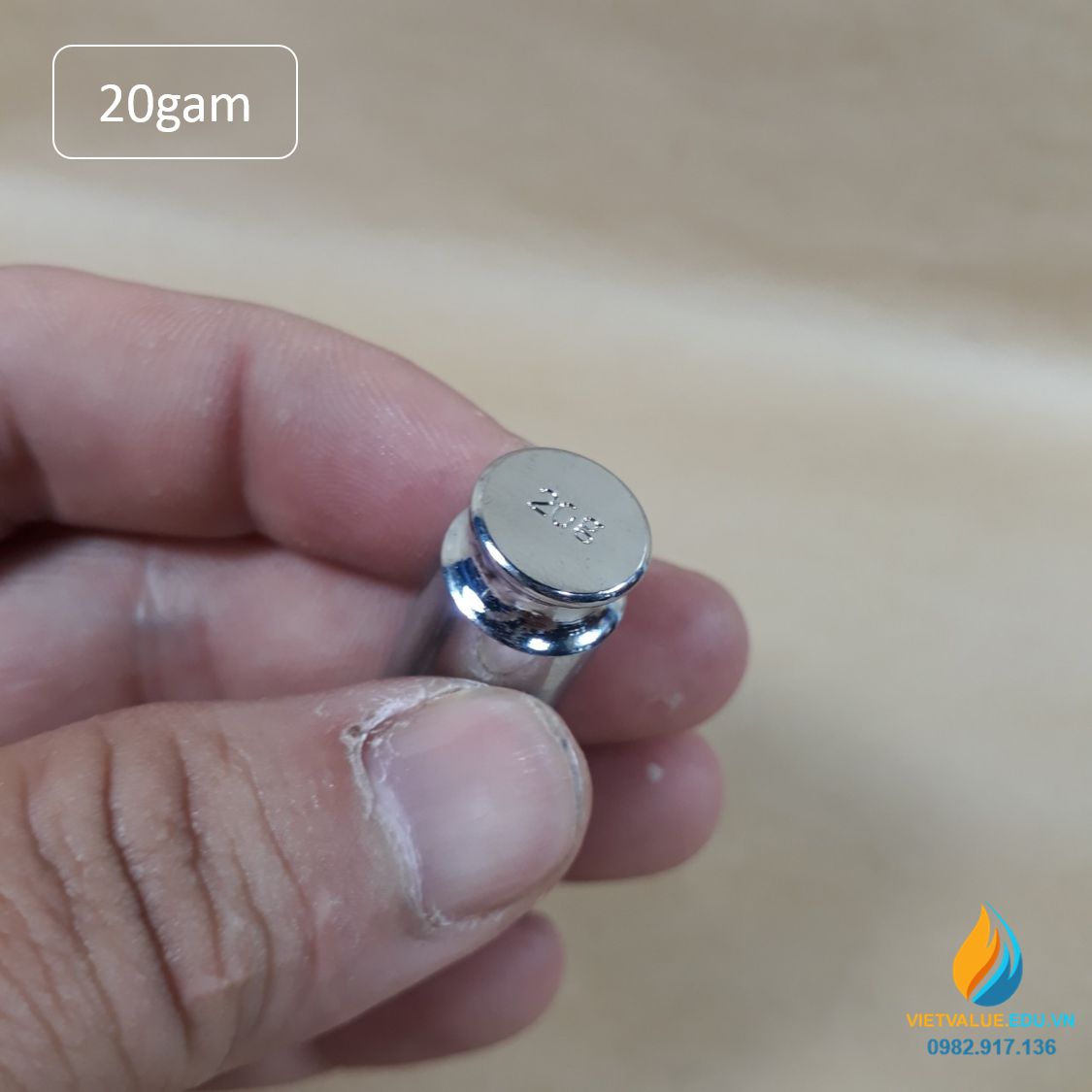 Quả nặng định lượng 20gam, quả cân 20gam độ chính xác cao