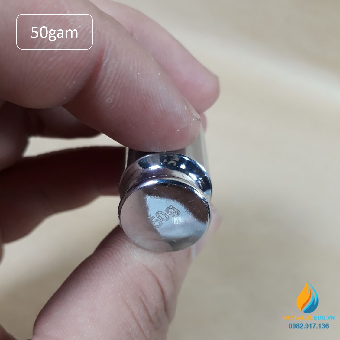 Quả nặng định lượng 50gam, quả cân 50gam độ chính xác cao