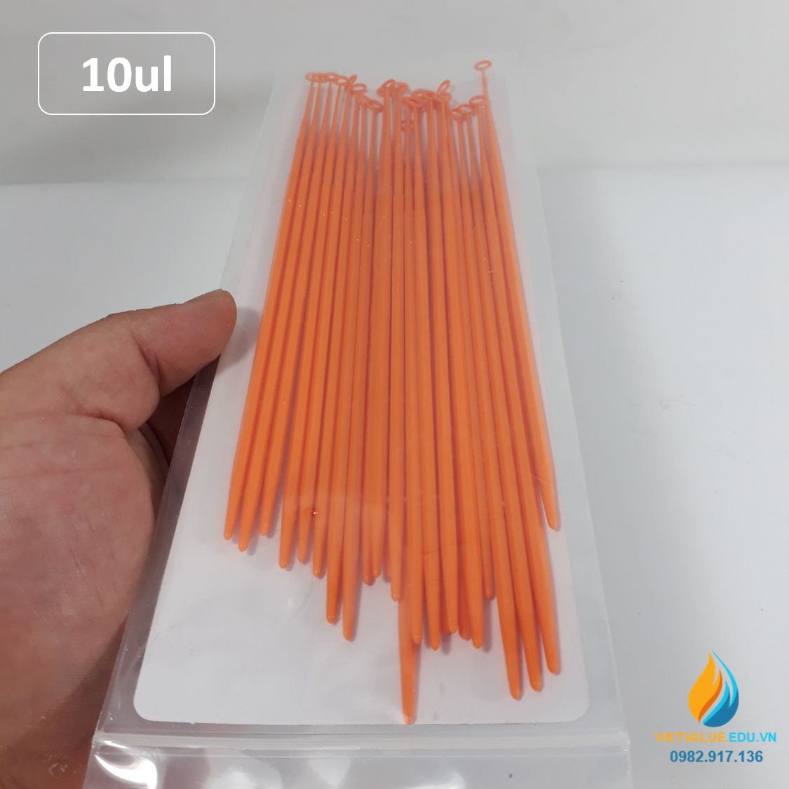 Que cấy vi sinh 10ull, que cấy tiệt trùng hoàn toàn, đóng gói túi 100 que, hãng Biologix Mỹ