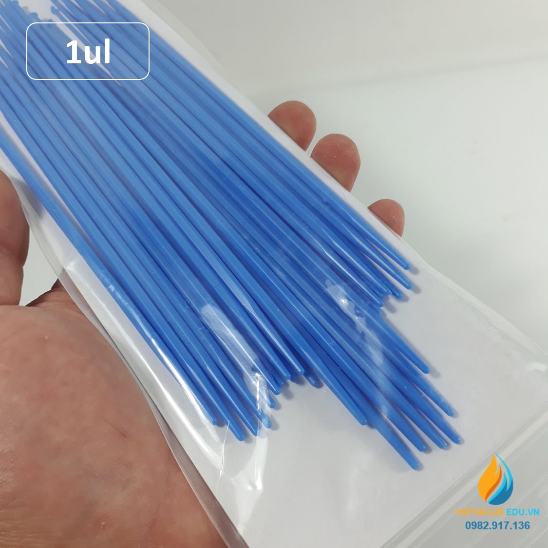 Que cấy vi sinh 1ul, que cấy tiệt trùng hoàn toàn, đóng gói túi 100 que, hãng Biologix Mỹ