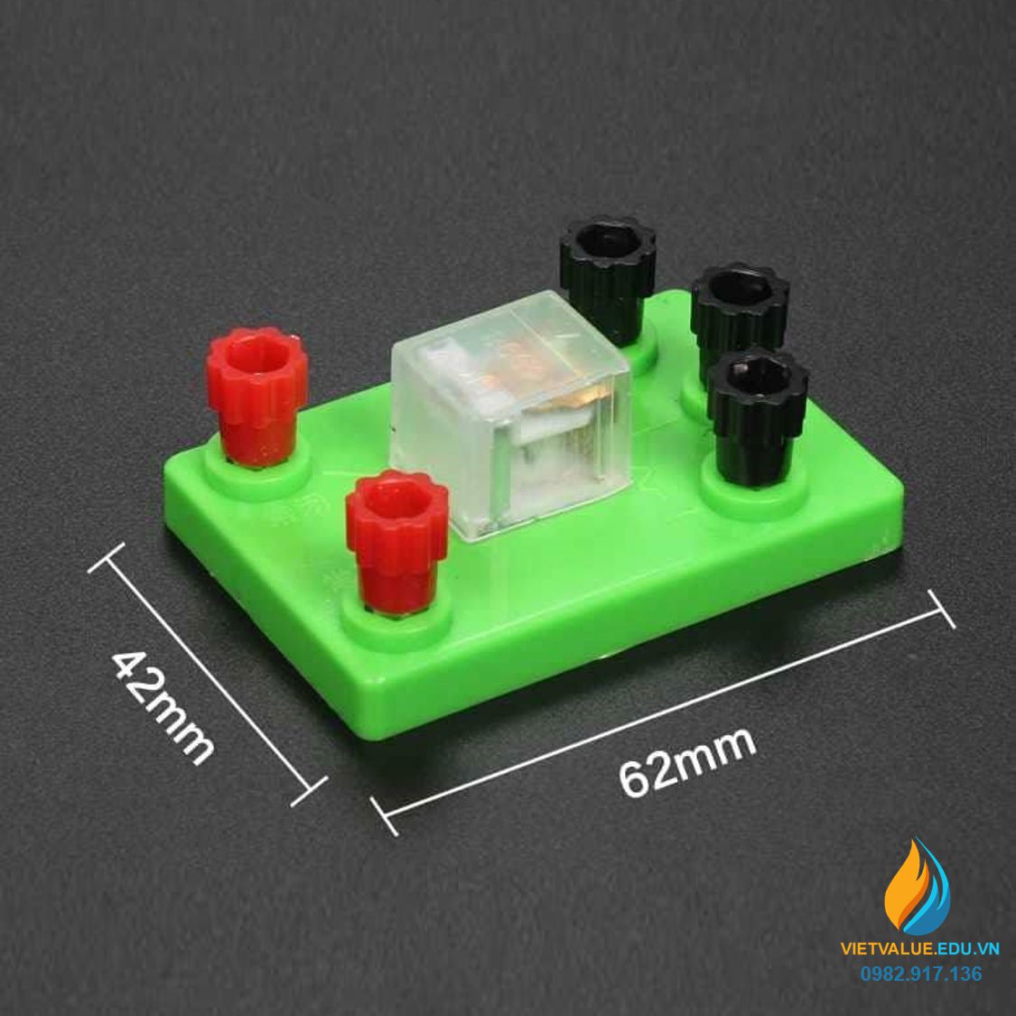 Rơ le lắp ráp mạch điện thực hành vật lý, điện áp ngắt 3 V, nhựa ABS cao cấp