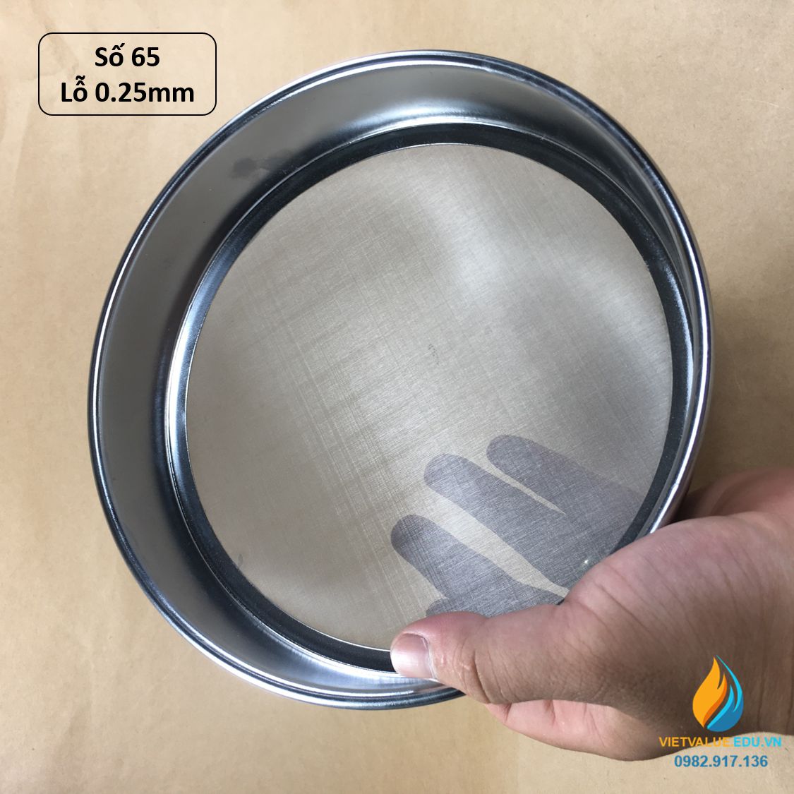 Sàng rây tiêu chuẩn đường kính 20cm kích thước mắt sàng 0.25mm, mã sàng số 65