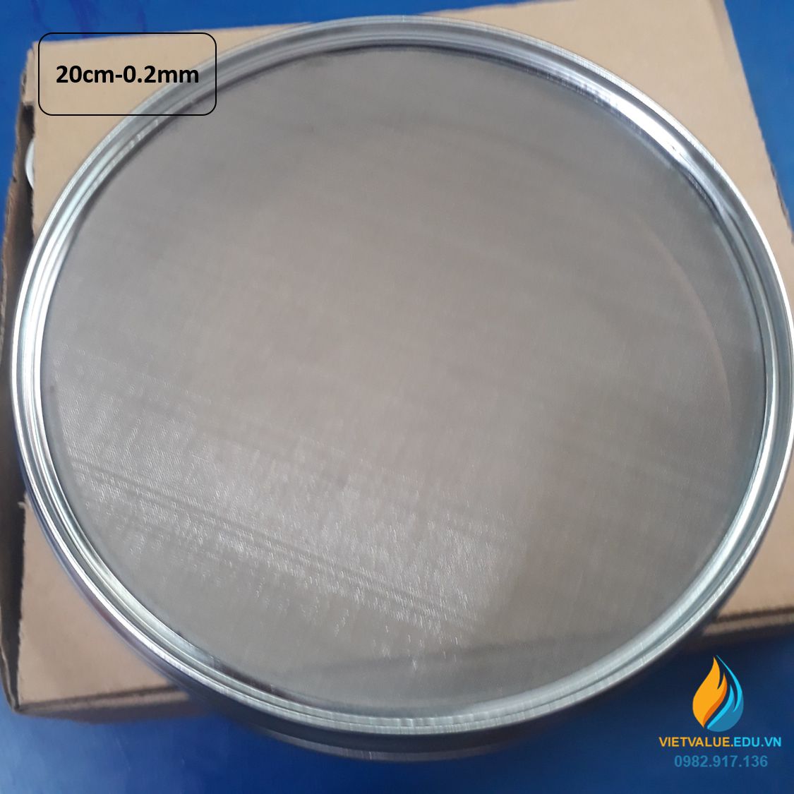 Sàng rây tiêu chuẩn đường kính 20cm kích thước mắt sàng 0.2mm, mã sàng số 75