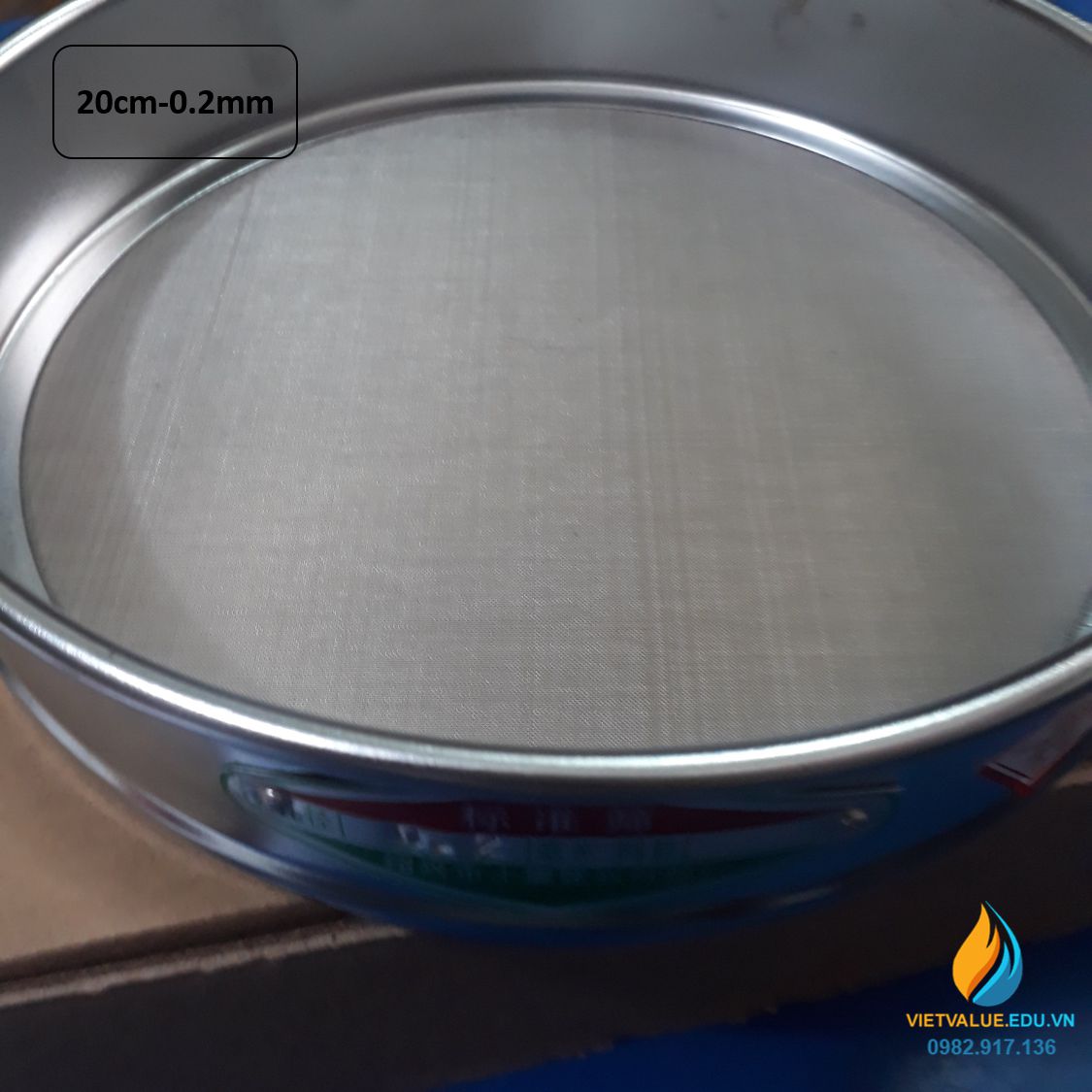 Sàng rây tiêu chuẩn đường kính 20cm kích thước mắt sàng 0.2mm, mã sàng số 75