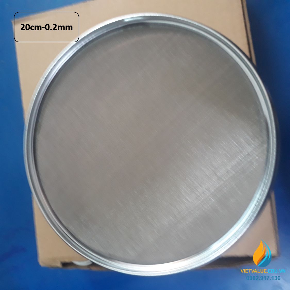 Sàng rây tiêu chuẩn đường kính 20cm kích thước mắt sàng 0.2mm, mã sàng số 75