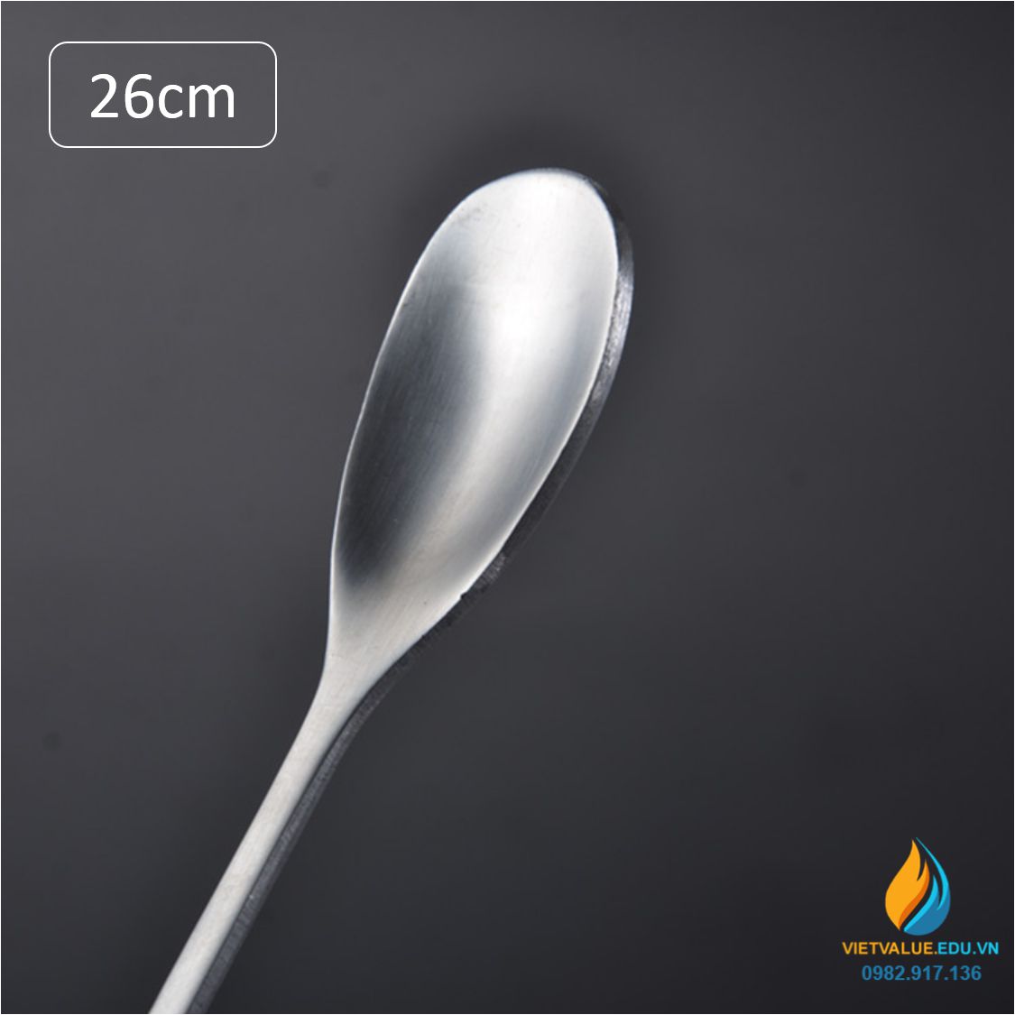 Thìa 2 đầu Inox, một đầu muỗng, một đầu dĩa, thân xoắn pha chế tiện ích, dài 26cm