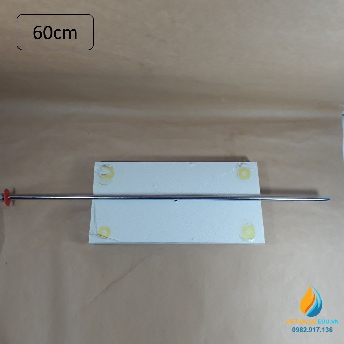 Bộ giá đỡ thí nghiệm đế bản đá cẩm thạch, trục Inox cao 60cm, đường kính 1cm, vững chắc