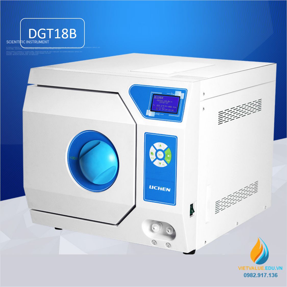Tủ khử trùng nha khoa DGT18B, dung tích 18 lít, công suất 2200W, nhiệt độ 134 độ C