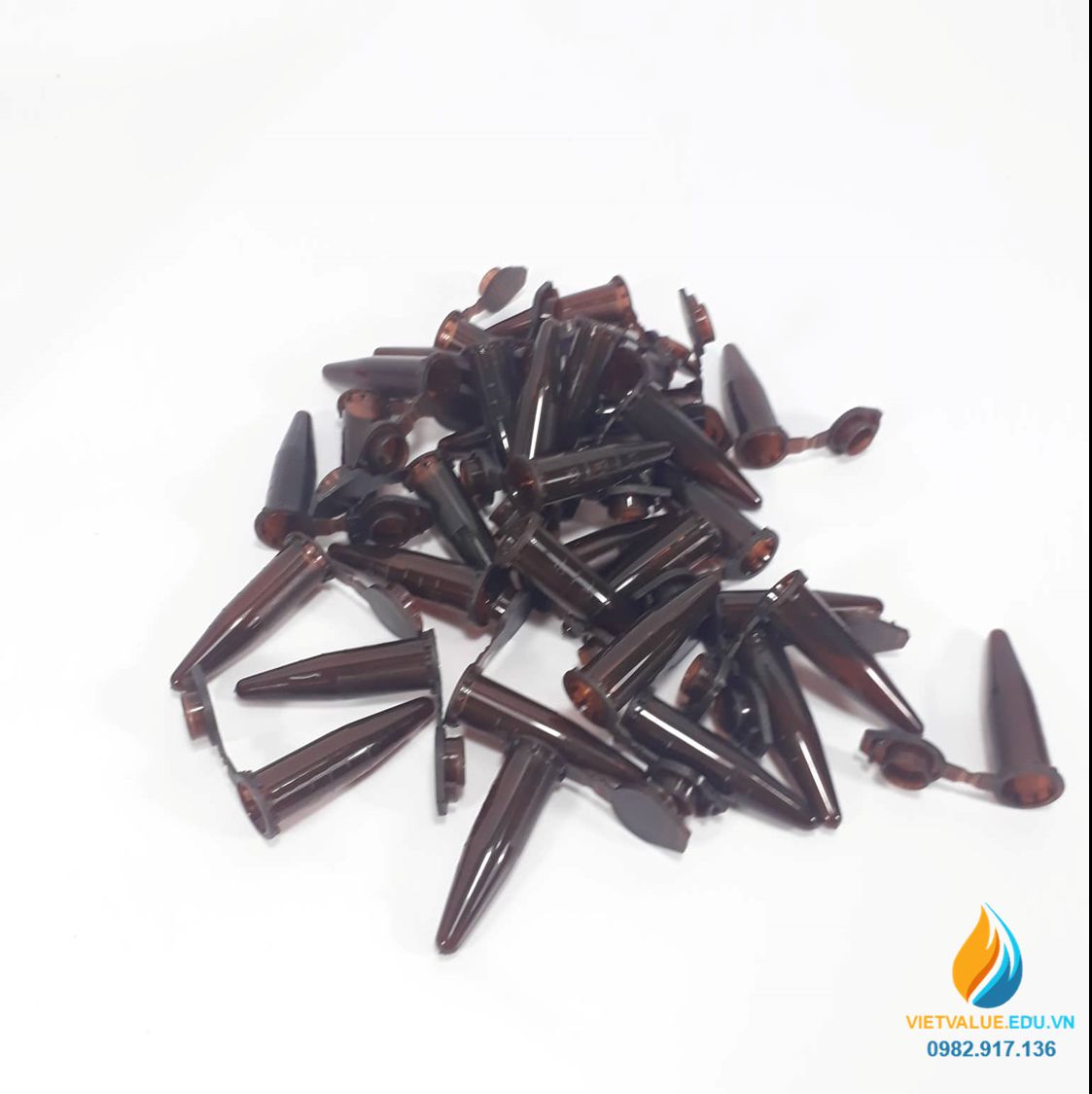 Túi 1000 cái ống eppedort màu nâu đậm, lưu mẫu dung tích 0.5ml