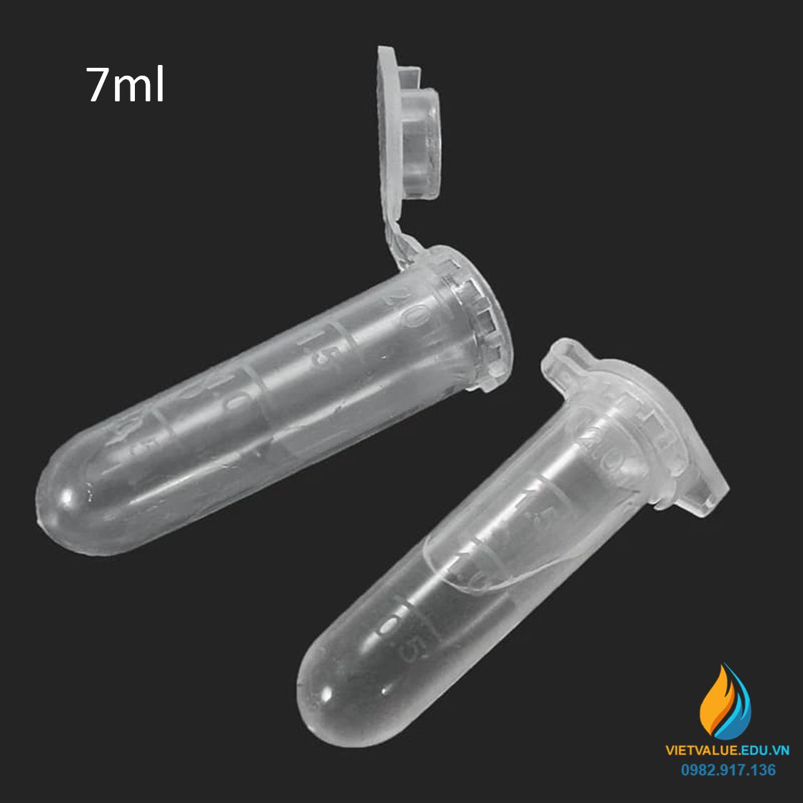Túi 200 cái ống eppedort lưu mẫu vạch chia dung tích 7ml