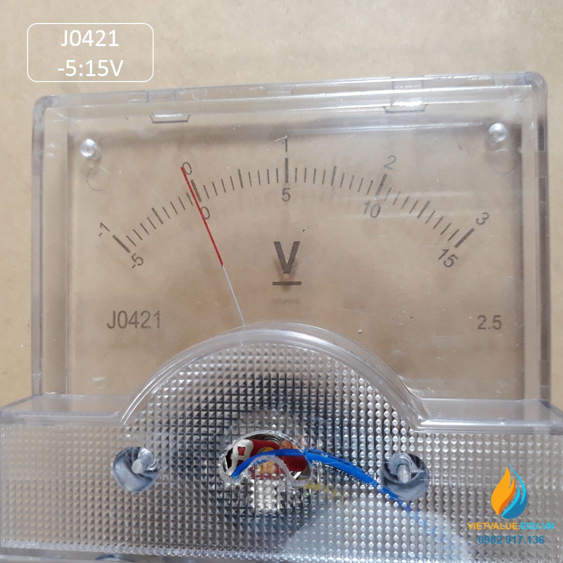 Vôn kế J0421 đo điện áp DC phạm vi đo từ -1 đến 3V hoặc -5 đến 15V, Vôn kế ghép mạch điện