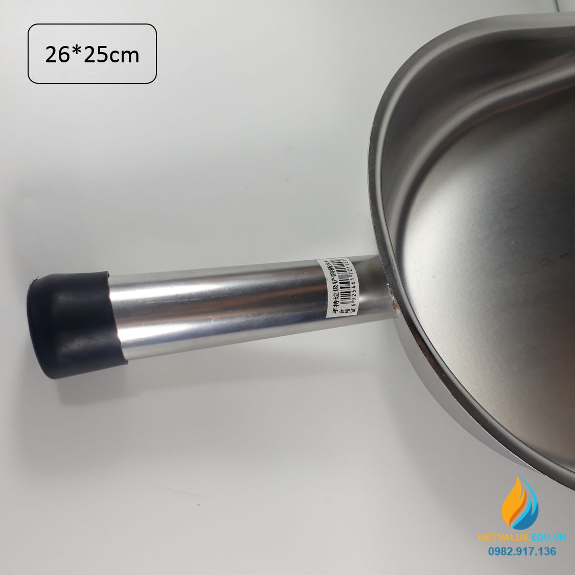Xẻng inox vuông, xẻng xúc mẫu, kích thước 25cmx26cm cán dài 15cm, inox chất lượng cao