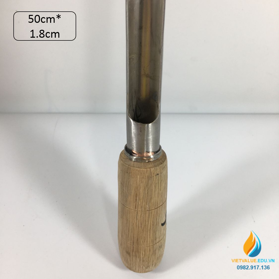 Xiên lấy mẫu hạt dài 50cm đường kính 1,8cm, Inox không gỉ 304, xiên lấy mẫu vật