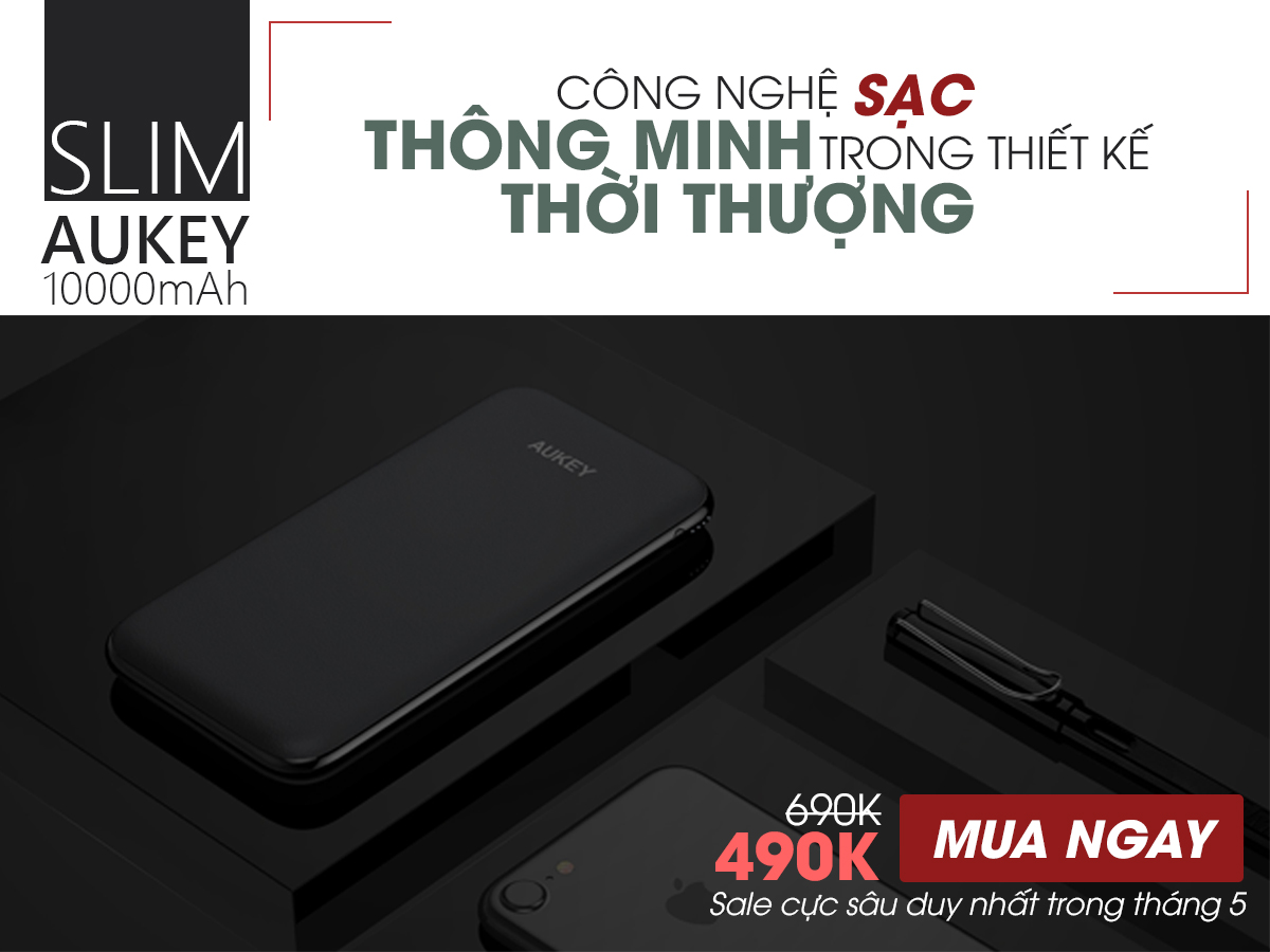 pin sac du phong aukey slim urbancity