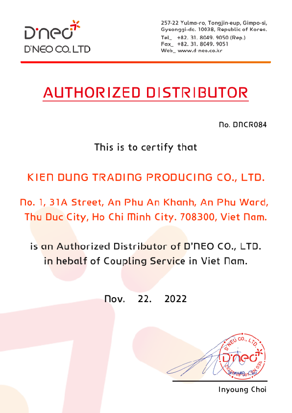 Kiên Dũng (Kiduco) đại diện thương hiệu D'NEO tại Việt Nam