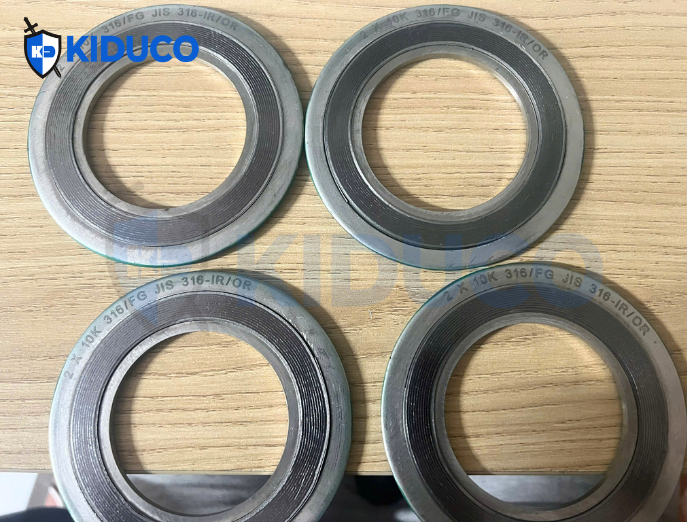 Nhiều loại vật liệu chèn khác nhau được sử dụng trong spiral wound gaskets