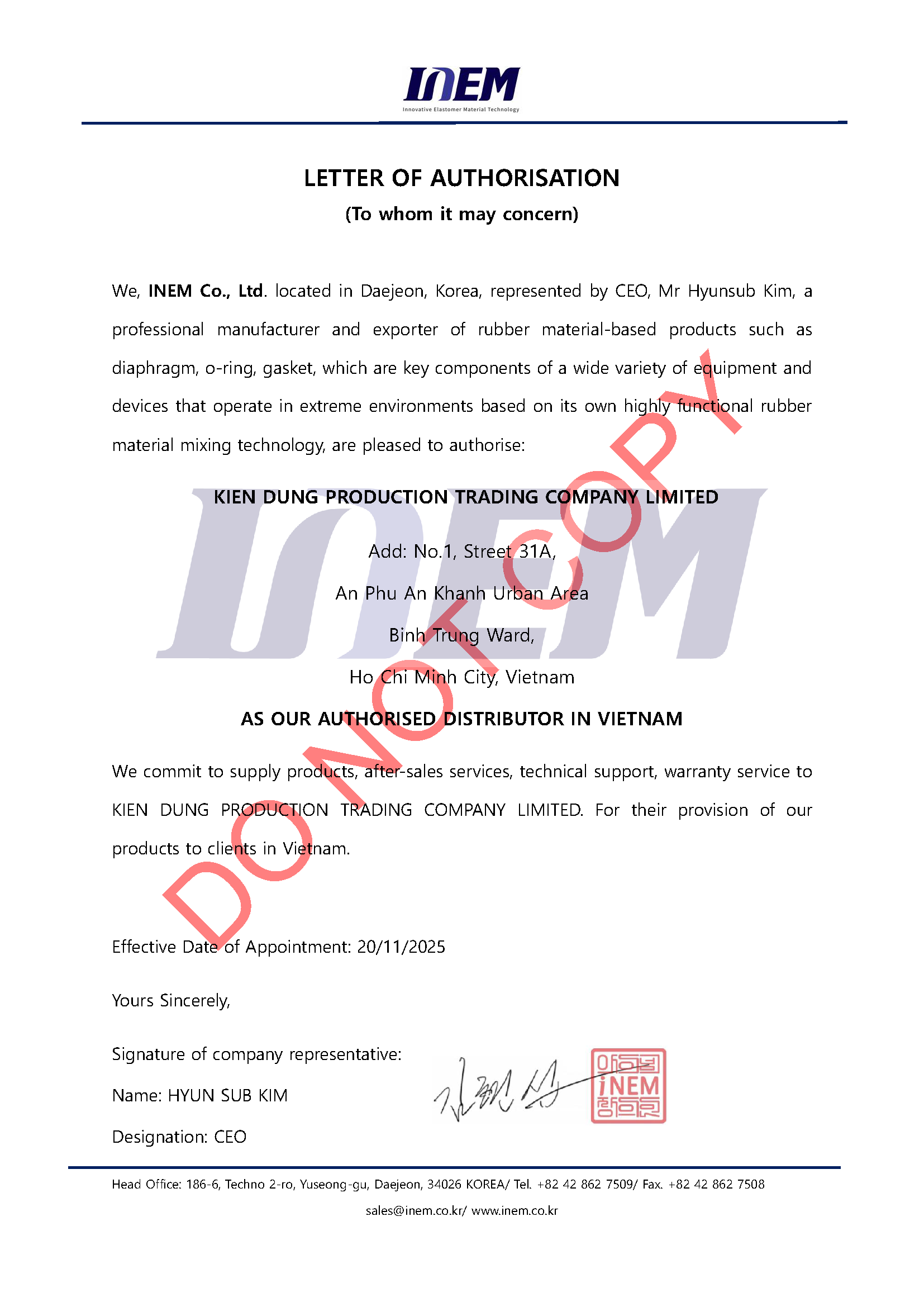 KIDUCO là thương hiệu đại diện INEM tại Việt Nam