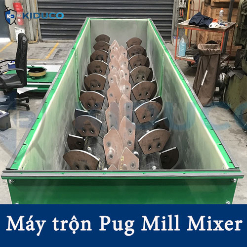 máy trộn mái chèo công nghiệp Pug Mill Mixers