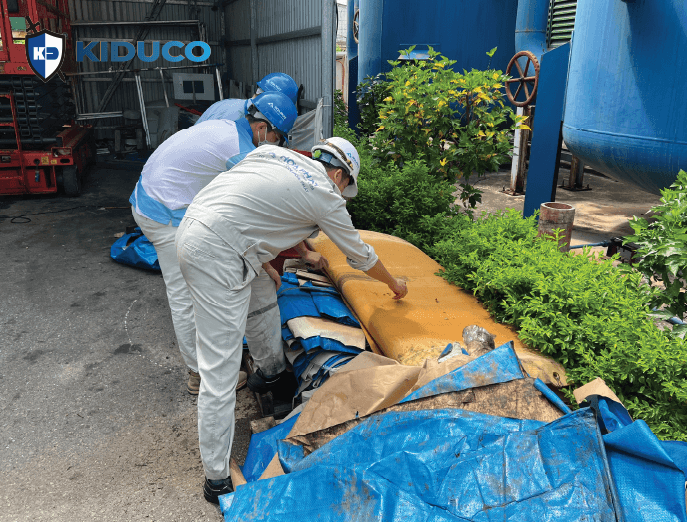 Nỉ bọc trục roller felt Kiên Dũng