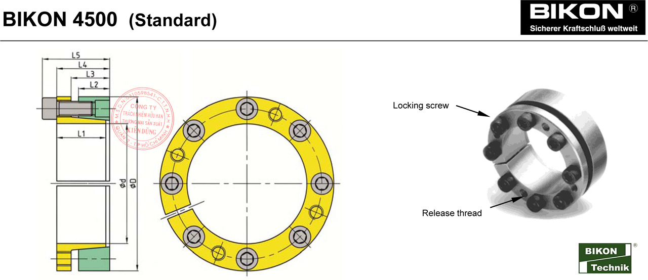Thông số kỹ thuật Thiết bị khóa đầu trục Bikon 4500