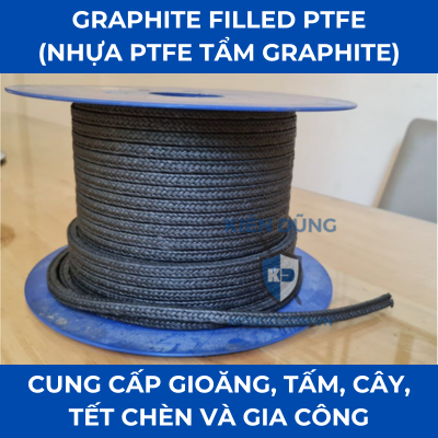 Sản phẩm PTFE tẩm graphite: dây tết chèn