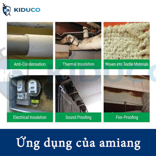 ứng dụng phổ biến nhất của amiang