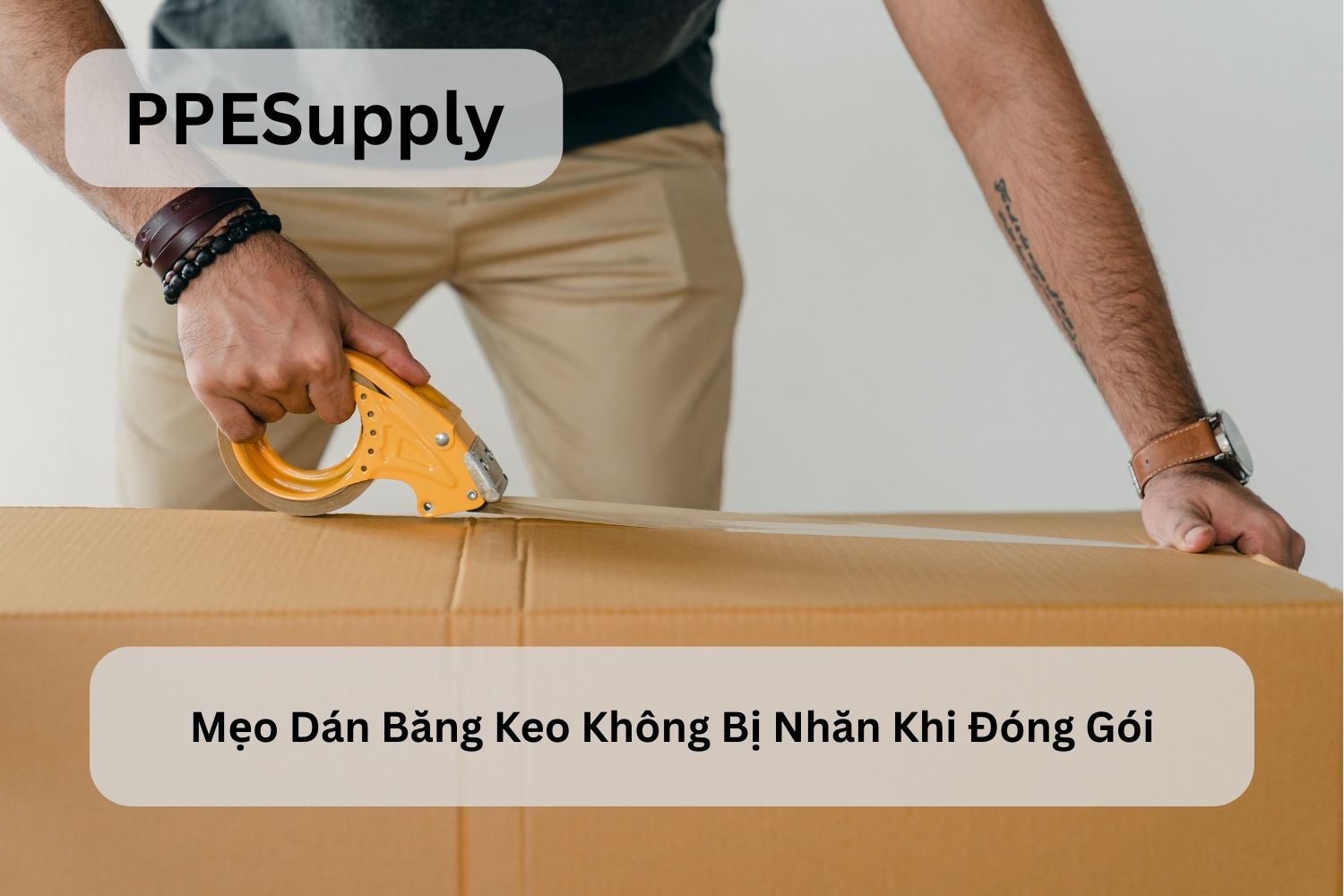 Mẹo Dán Băng Keo Không Bị Nhăn Khi Đóng Gói