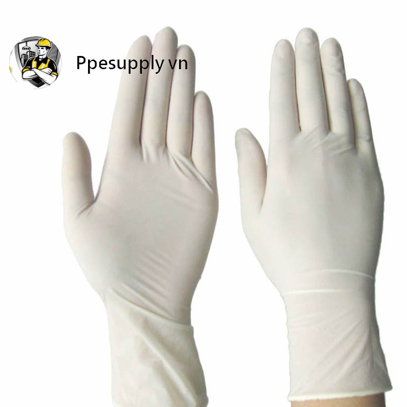 Găng tay y tế có bột 5.0gr, găng tay latex, Găng tay Vglove