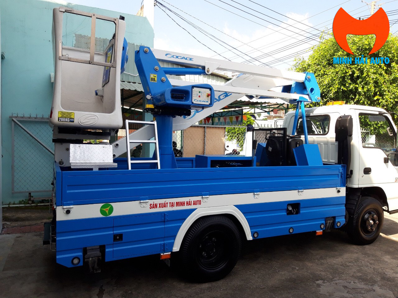 xe ô tô nâng người làm việc trên cao 14m Isuzu Socage - Xe sửa chữa điện 14m