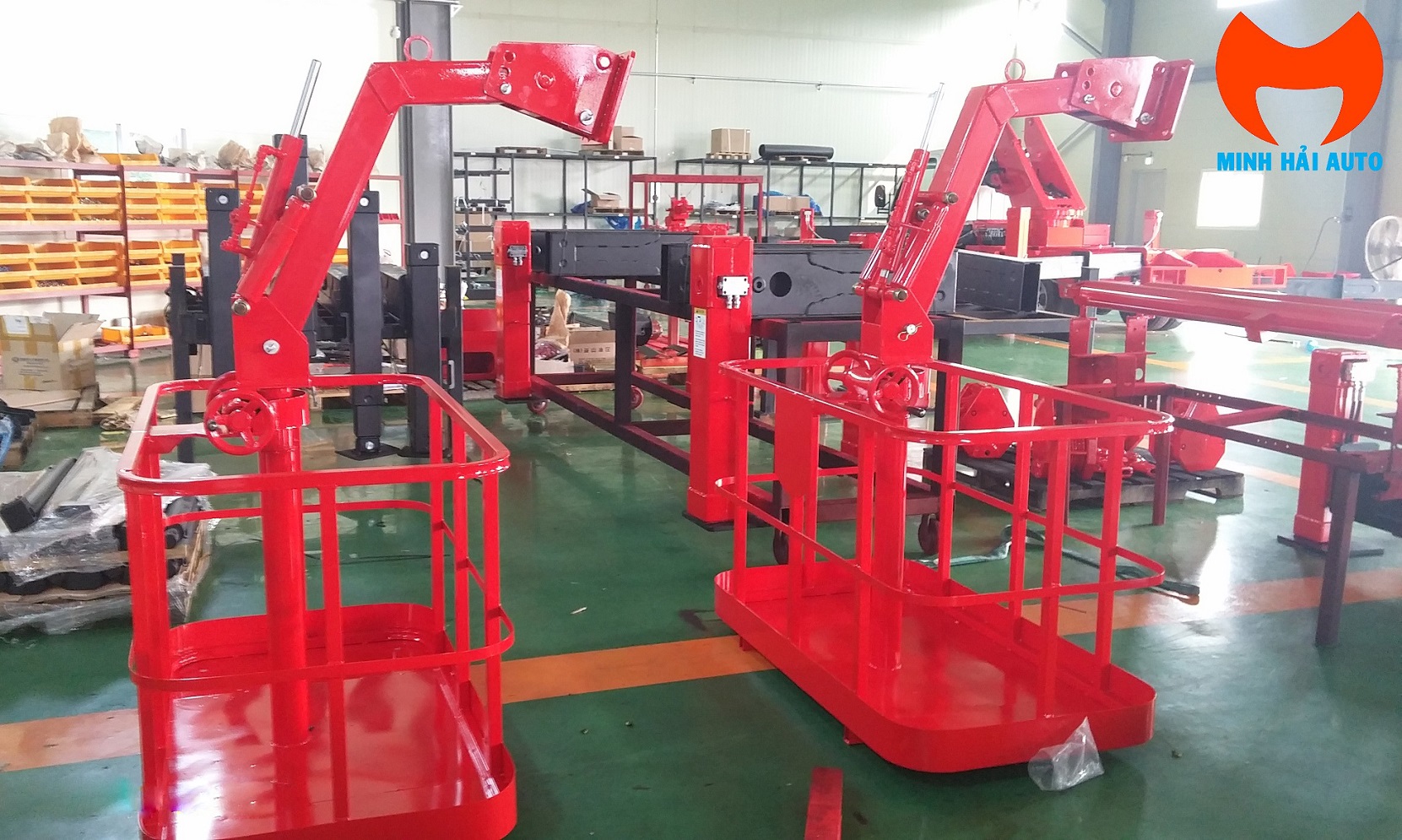 Giỏ nâng người gắn xe cẩu - Rổ nâng người làm việc trên cao