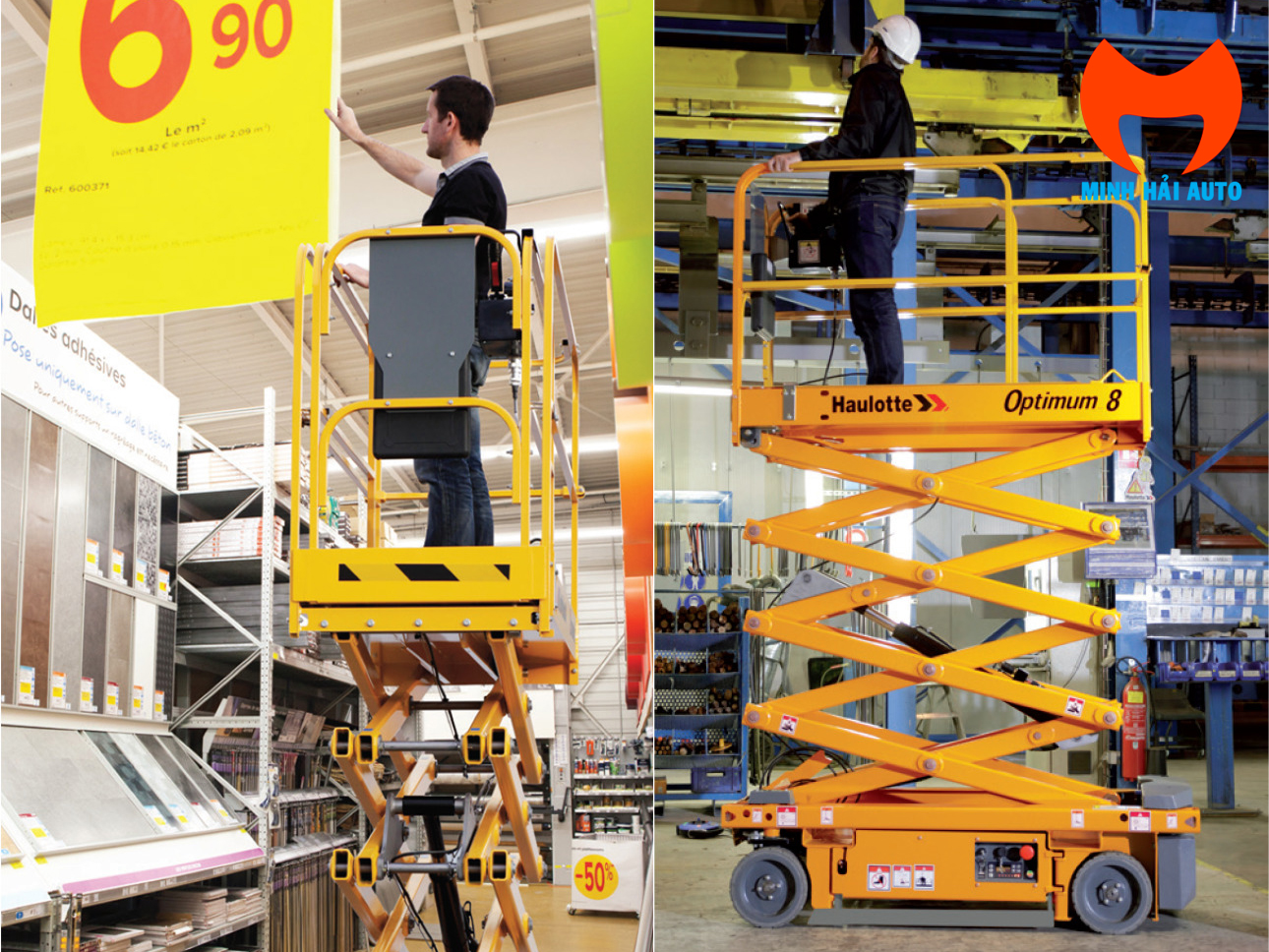 Xe thang nâng người cắt kéo 8m Optimum 8 Haulotte