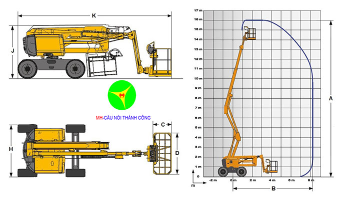 xe nâng người z boom 16m