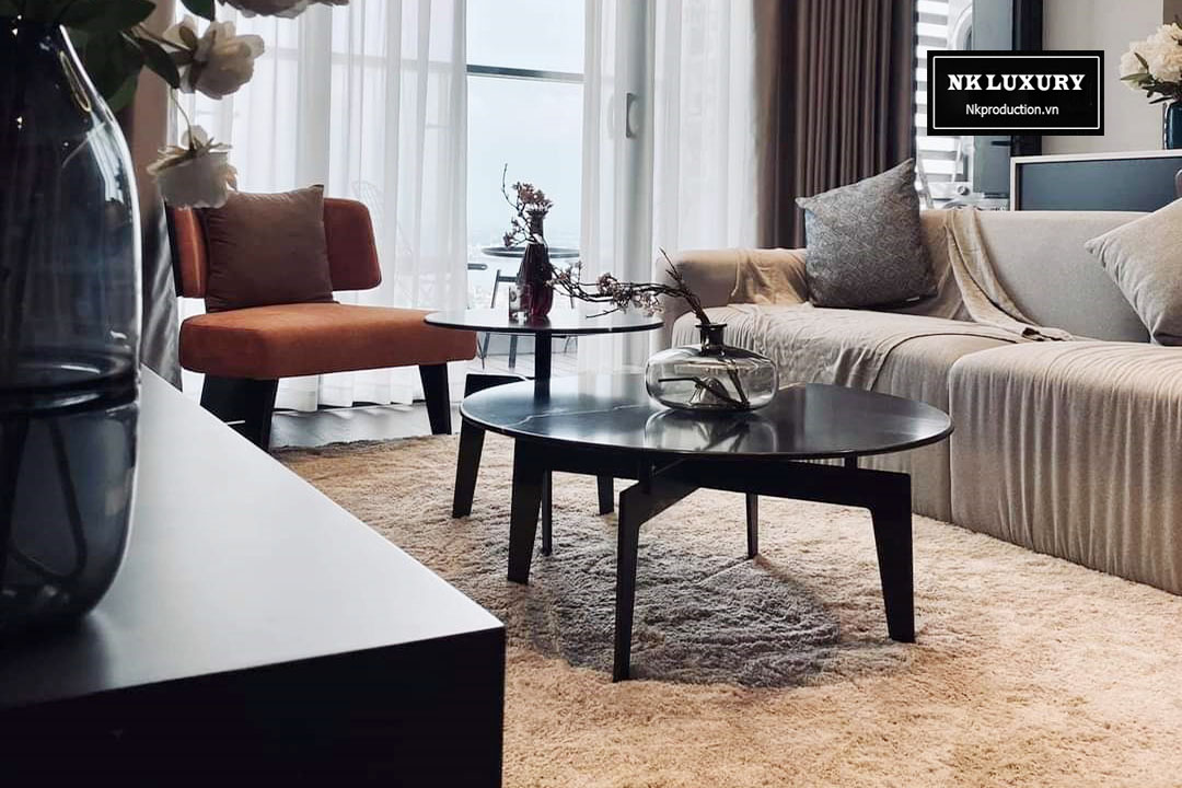 Bàn sofa mặt đá hiện đại