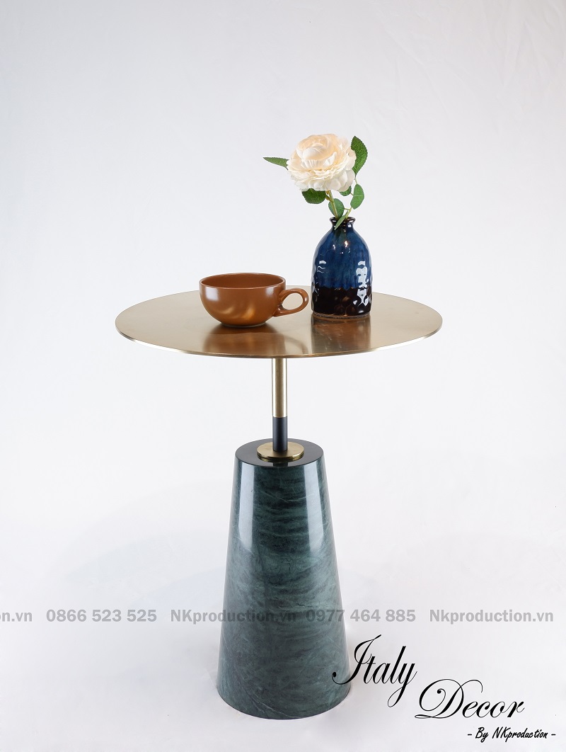 Bàn trà phụ đá cẩm thạch xanh ấn độ