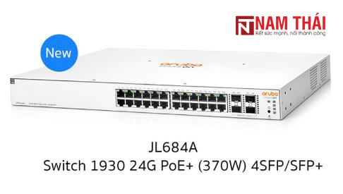 Thiết bị chuyển mạch Aruba IOn 1930 24G 4SFP+ 370W Switch JL684A - nam thái